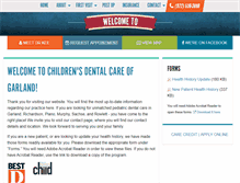 Tablet Screenshot of childrensdentalcareofgarland.com